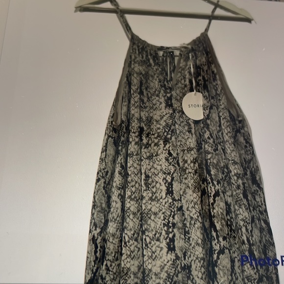 STORIA SNAKE PRINT HALTER JUMPSUIT SIZE S - Picture 2 of 11